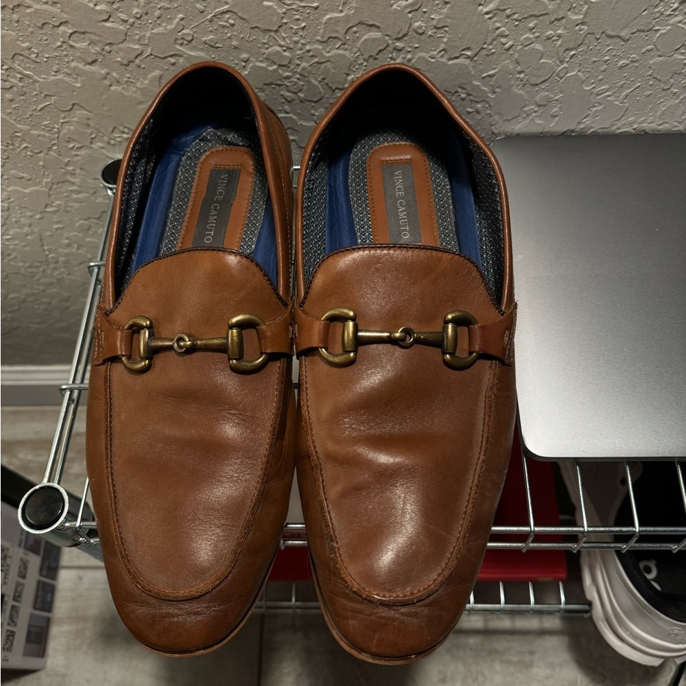 AS IS. 11M vince camuto loafers (resemble gucci horsebit loafers) used good